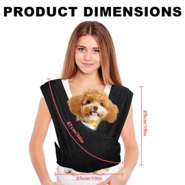 Amexo Hands-Free Dog Bag, Carry Bag, Dog Sling with Adjustable Strap for Dogs Cats Outdoor Activities, Up to 9 kg