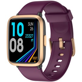 POIUZET Fitness Tracker, Fitness Watch with Blood Oxygen, Blood Pressure & Heart Rate Monitor, Steps Calories Counter, Sleep Monitor, Pedometer 50 Meters Waterproof, Smart Watch for Android iPhones