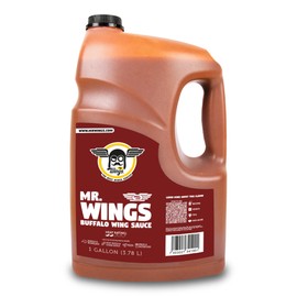 Mr Wings Buffalo Mr. Wings Sauce 1 Gallon (128 Fl Oz). Mild classic Buffalo style with a unique signature. Creamy & spicy Chiken dip. Big sauce bulk.
