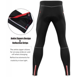 qualidyne Men's Cycling Pants 4D Padded Bike Pants Road Biking Tights Bicycle Pants