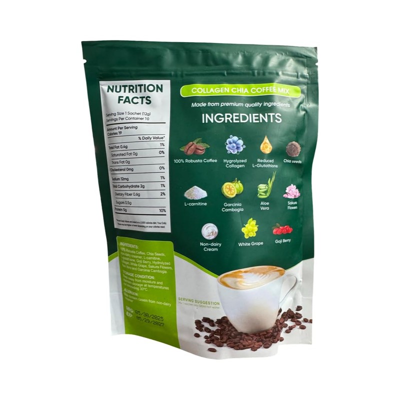 FIT GUM 20X Collagen Chia Coffee 11-in-1 (New Packaging)