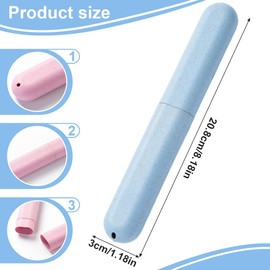 BCHKO 4 Stück Zahnbürstenetui, tragbares Zahnbürstenetui, Zahnbürstenhalter, umweltfreundlicher Reisezahnbürstenschutz, geeignet für Reisen, Heimgebrauch (Grau & Grün)