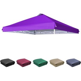 SCOCANOPY Replacement Top with Air Vent and Buckle for 10x10 Canopy Frame, Canopy Cover ONLY, (Purple)