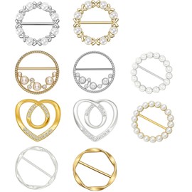 10PCS Scarf Ring, Cinch Clips for Clothes, Scarf Rings for Women, Clothes Clips for Fitting, Womens Clothing Accessories, Sarong Buckle, Elegant Outfit Solutions