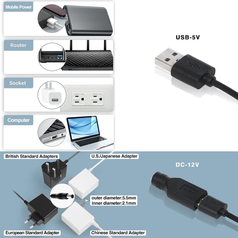 xiaoqijia Quiet 140mm Fan with 10 Speed USB 5V Fan
