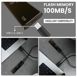 Product Giant A01 Portable External SSD, 2TB Storage, 1050MB/s Speed, USB-C 3.1, (Gold, 2, TB)