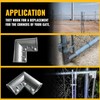 VIVIDA Chain Link Fence Gate Corner 1-3/8" x 1-3/8", Aluminum