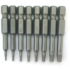 Silverhill Tools ABSTPB 8pc 6 Point Torx Security Power Bit Set T6 - T25S