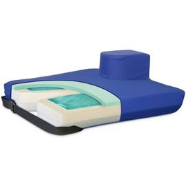 NYOrtho APEX Comfortable Wheelchair Cushion - Cooling Gel - with Water Proof Cover Seat - Coccyx Pommel Gel-Foam Cushion : 3" H x 18" W x 16" D