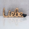 Lettering "Liebe L26 cm) Mango Natural Black Wooden Letters Table