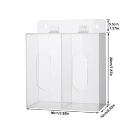 SagaSave Face Mask Dispenser, Acrylic Disposable Face Mask and Glove Dispenser Box Holder with Lid, Wall Mount Storage Container for Gloves, Shoe Covers, Hair Nets (M)