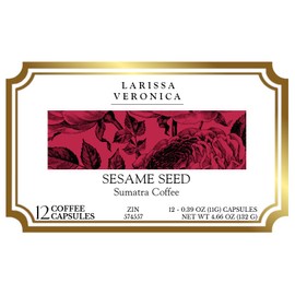 Sesame Seed Sumatra Coffee (Single Serve K-Cup Pods) (Gourmet, Naturally Flavored, Whole Coffee Beans) (12 pods, ZIN: 574557)