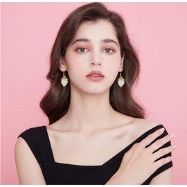 Red Strawberry Earrings Funny Sweet 3D Strawberry Drop Dangle Earring,Resin Simulated Strawberry Earrings Lightweight Acrylic Fruit Jewelry for Women(White)