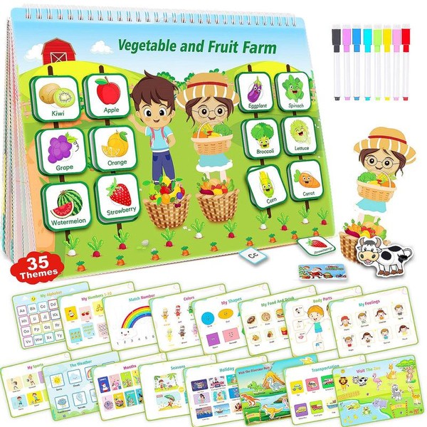 Busy Book Montessori Preschool Learning Activity for Toddlers - 32