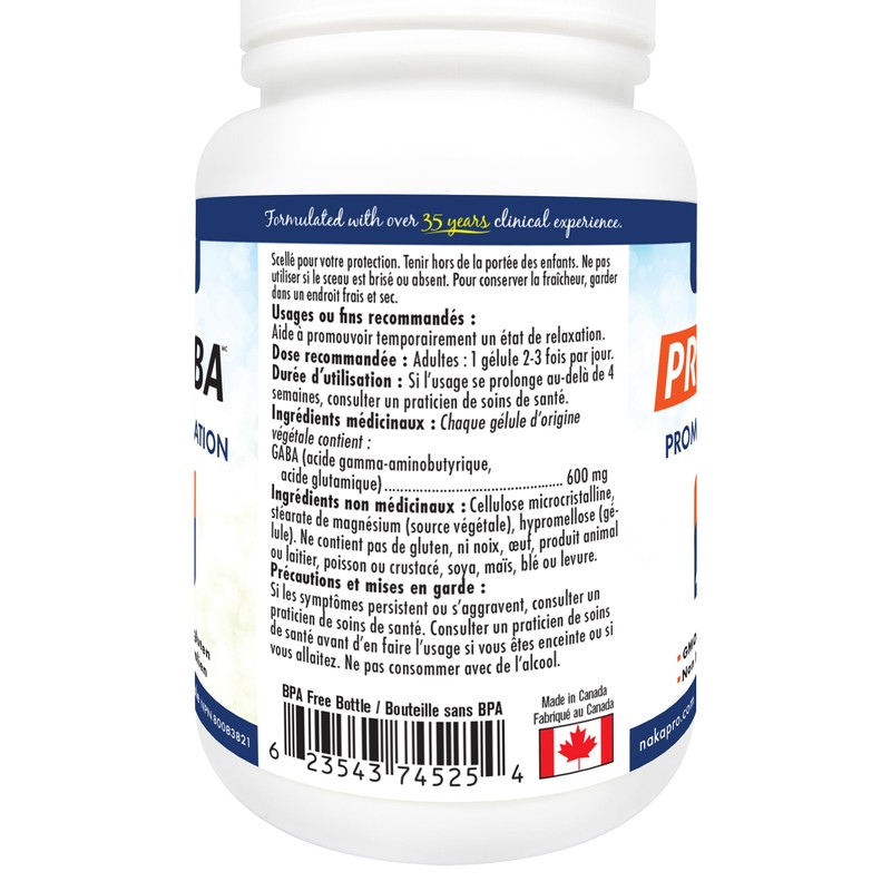 Naka PRO GABA Superior Absorption 600 mg - 140 Veggie