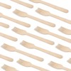 Pound Veg 100 X Wooden Forks - Biodegradable Compostable Disposable
