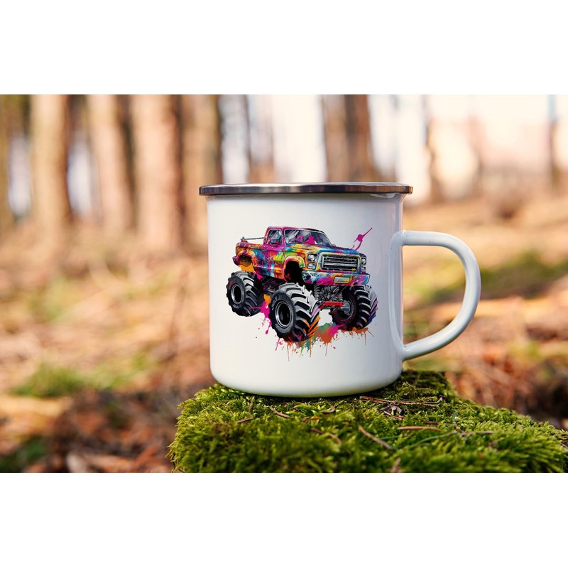 MAXIKIWI - Langlebiger Emaille-Kaffee- oder Teetasse für den Innen- und