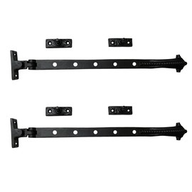 Adonai Hardware 13" "Memphis" Georgian Cast Iron Heavy Duty Window Latch Lock Casement Stay (Supplied as 2 Pieces per Pack) - Matte Black