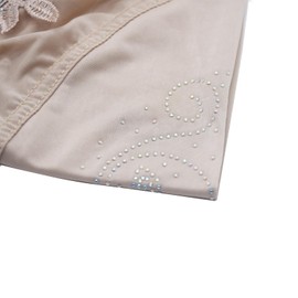 Ralcosuss Rhinestone One Piece Muslim Hijab for Women Girls Silky Head Wrap Long Scarf Shawl Headband Scarves, Beige B, One Size