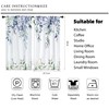 Visioun Eucalyptus Blue Green Leaves Kitchen Curtains Rustic Floral Flower