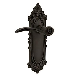 Nostalgic Warehouse Victorian Plate Privacy Swan Lever in Oil-Rubbed Bronze