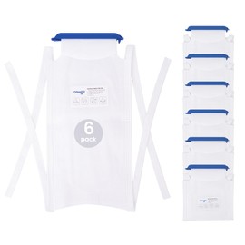 NEWGO Refillable Ice Bags with Clamp Closure, Reusable Easy Filling Hospital Ice Pack with Soft Outer Covering and Leak Resistant Inner Layer,[Pack of 6] Large 7" X 4.6"