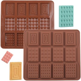 EPYHREHM Chocolate Bar Molds Break Apart Square Silicone Chocolate Mold For Chocolate Energy Bars