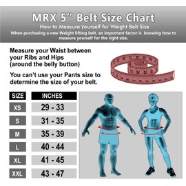 MRX Weight Lifting Belt with Double Back Support Gym Training 5" Wide Belts 11 Colors (Camo Gray, XXLarge)