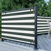 TANG 3' x 129' White & Green Stripes Balcony Privacy
