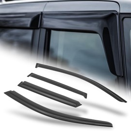 M-AUTO Outside Mount Window Visors Compatible with 92-00 Mitsubishi Montero, Tape-On Rain Guards Shields, 4 PCs