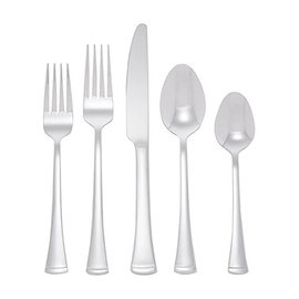 Gourmet Basics by Mikasa Contempo 45-Piece Stainless Steel Flatware Set, Service for 8