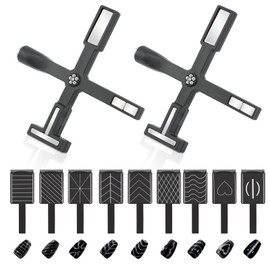 LVOERTUIG Nail Magnet Tool Set, 5 in 1 Magnetic Stick for Cat Eye Nails + Magnet Plate, Magnetic Cat Eye Gel Polish, Nail Art Cat Eye Magnet Stick Tools for Nail Salon Home DIY (Black 11pcs)