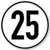 GreenIT 2 x 20 cm Sticker 25 km/h km/h Speed