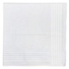OZ ROYAL Men's Handkerchief, White, Ceremonial Occasions, Formal, Large, 100%