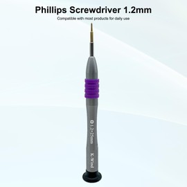 Precision Phillips Screwdriver 1.2mm for Glasses Toy Phone Laptop Watch clock, Small Phillips Screwdriver for Cross Recess Screw, Anti-slip Grip, Magnetic Tip, Turning Cap, Phillips Screwdriver