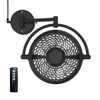 VIVI-DC 10 In. Wall Mount Swivel fan with Folding Arm (Black)