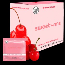 Cherry Scent Feminine Cleansing Wipes 10 Count – Gentle pH Balanced Personal Care Wipes, Soft Scented Hygiene Wipes for Daily Freshness Travel Use