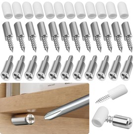 TYHBO 15 Pcs Shelf Support Pegs, Shelf Pins with Anti-Slip Silicone Sleeve, Pegs for Shelves for Kitchen Cabinet, Cupboard, Bookcase, Closet and Glass Case (silvery )