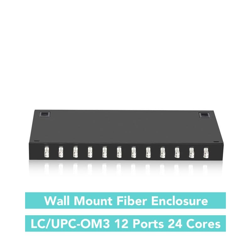 VANDESAIL OM3 1U Fiber Optic Cable Rack Mount Enclosure, with