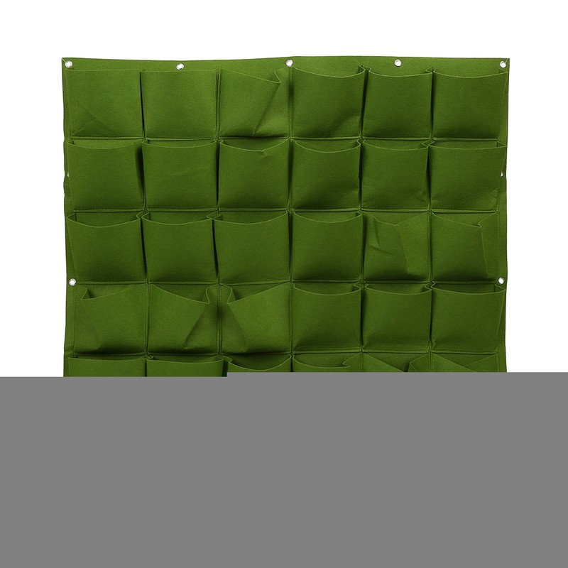 36 Pockets Hanging Garden Planting Bags Outdoor Wall Vertical Greening