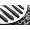 Grunwerg 2TAS650BK Yin & Yang Table Spoons, Stainless Steel, Black