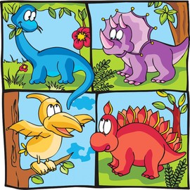 CafePress Dino Friends Tote Bag Natural Canvas Tote Bag, Reusable Shopping Bag