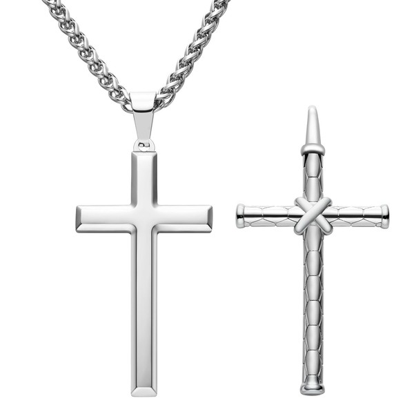 King Will 20" Stainless Steel Necklace with Two Alternative Pendants,
