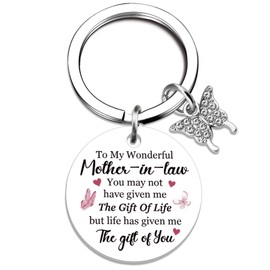 XzmaaoX Mother In Law Gifts From Daughter Son In Law Mother In Law Birthday Gifts Best Mother In Law Gifts Mother Of The Bride Groom Keychain Unique Future Mother-In-Law Mothers Day Gifts