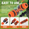 MOAZIFI 12-teiliges Gartenschlauch Verbinder Set - Schlauchkupplung, Anschlussadapter & Y-Verteiler