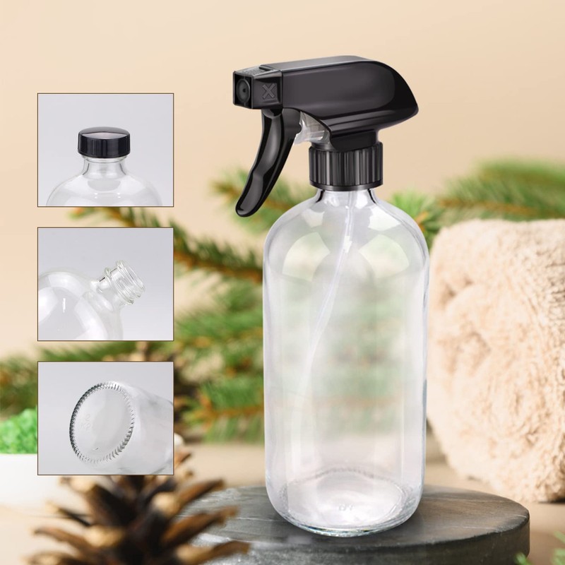 Wedama Glass Spray Bottles, 16 oz Glass Spray Bottles for