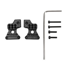 RC Rear Shock Absorbers, Aluminum Alloy Rear Suspension Shock Tower for Axial SCX24 1/24 RC Car Upgrades Parts(black)