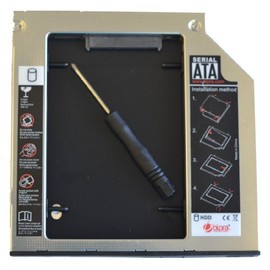 Bipra 2nd Hard Drive Bay Caddy 9.5MM For Macbook Macbook PRO - 9.5mm Sata To Sata - Expand Your Data Storage on Your Laptop