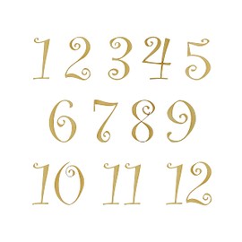 Unfinished Wood Clock Number Set in Curlz Font, Available in a Variety of Sizes and Thicknesses (3 Inch Tall, 1/8" Thickness)