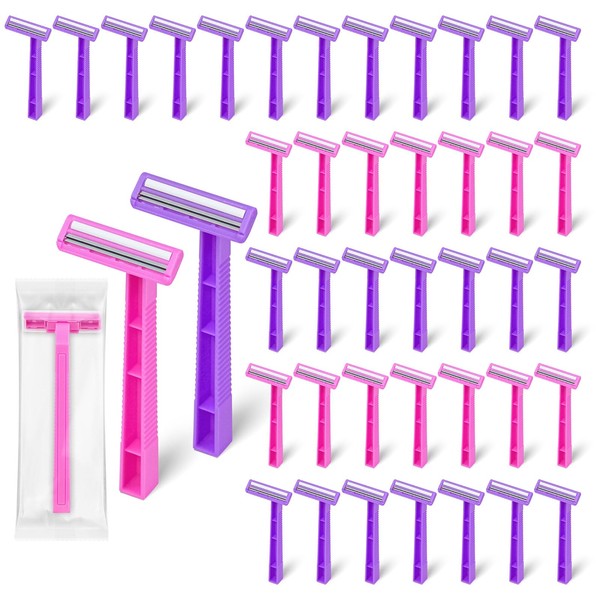 fafortune Fafortune Women's Disposable Razors Individually Wrapped Twin Blade,Disposable Razors